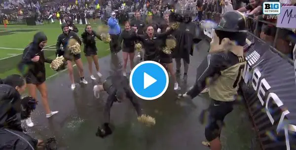 WATCH: Cheerleader electrifies college football crowd with shocking leap